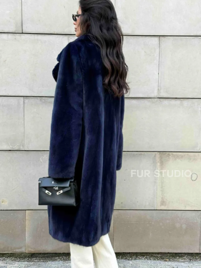 Норковая шуба цельный мех Saga furs