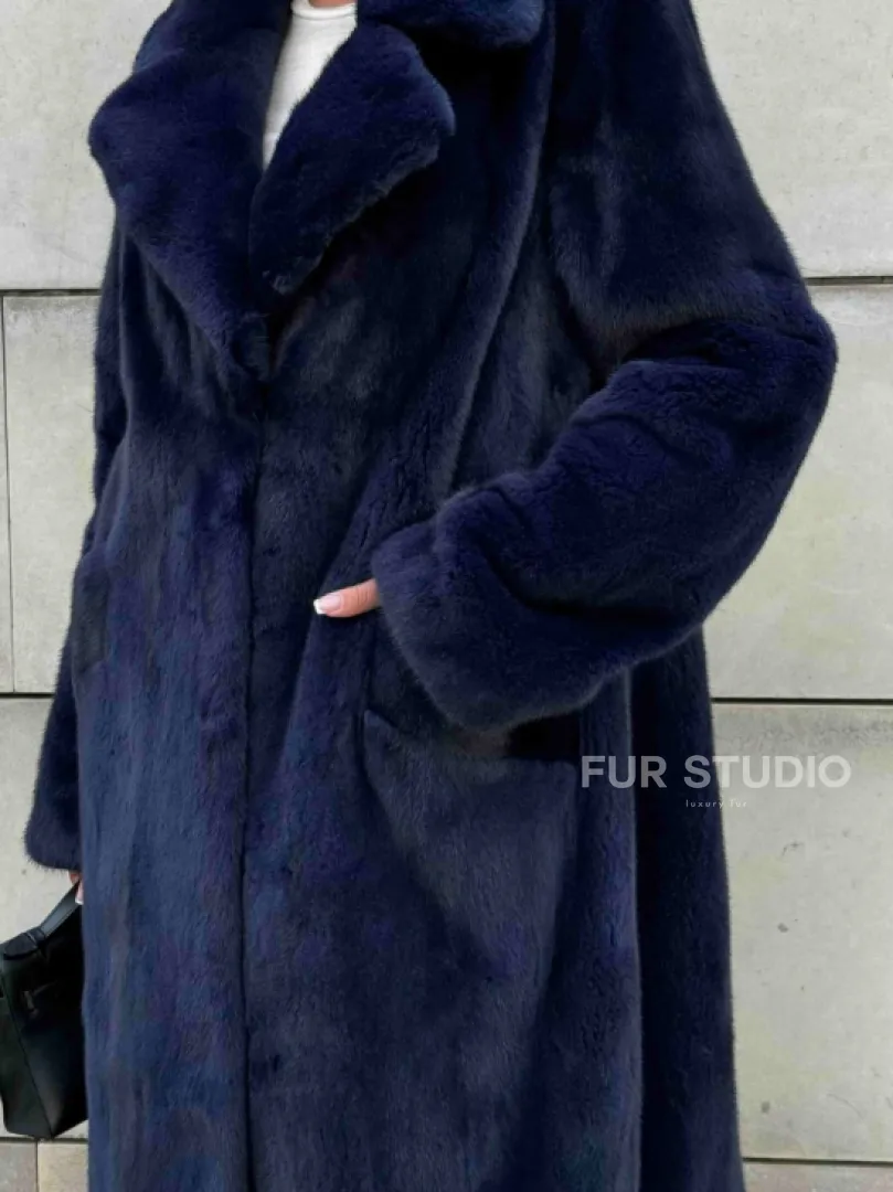 Норковая шуба цельный мех Saga furs