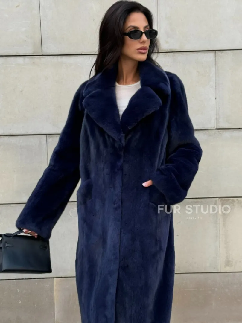 Норковая шуба цельный мех Saga furs