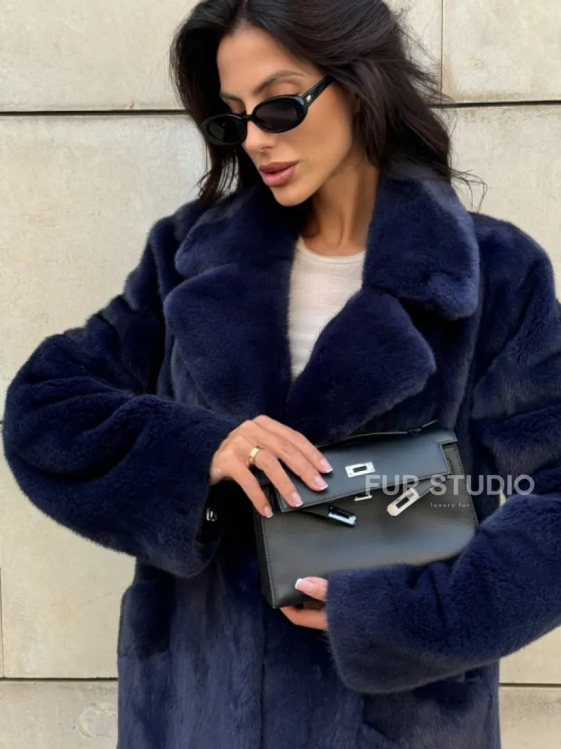 Норковая шуба цельный мех Saga furs
