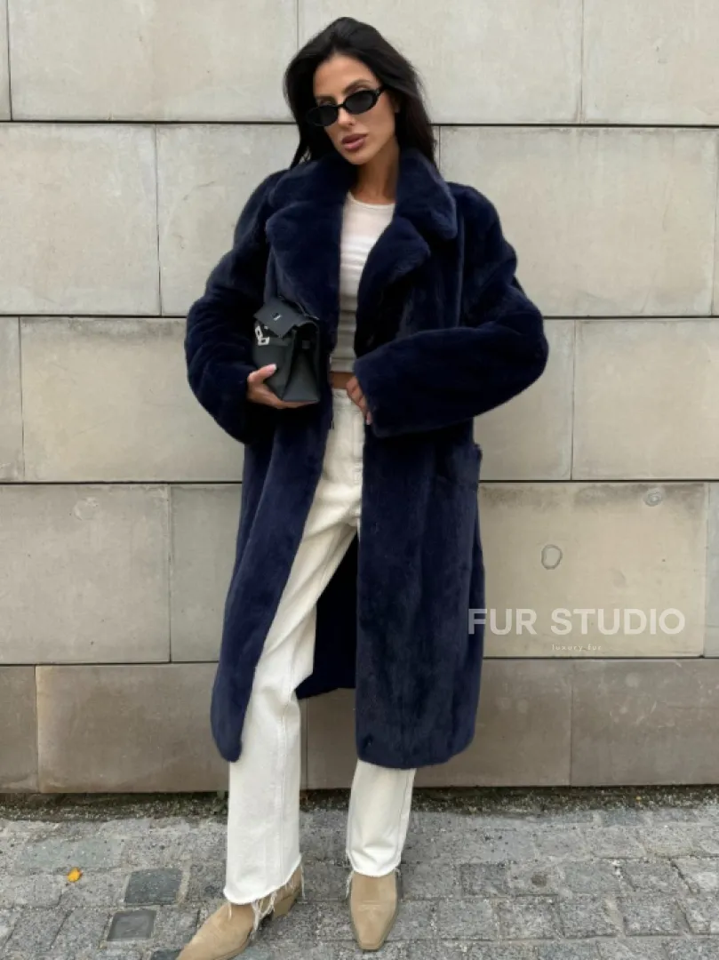 Норковая шуба цельный мех Saga furs