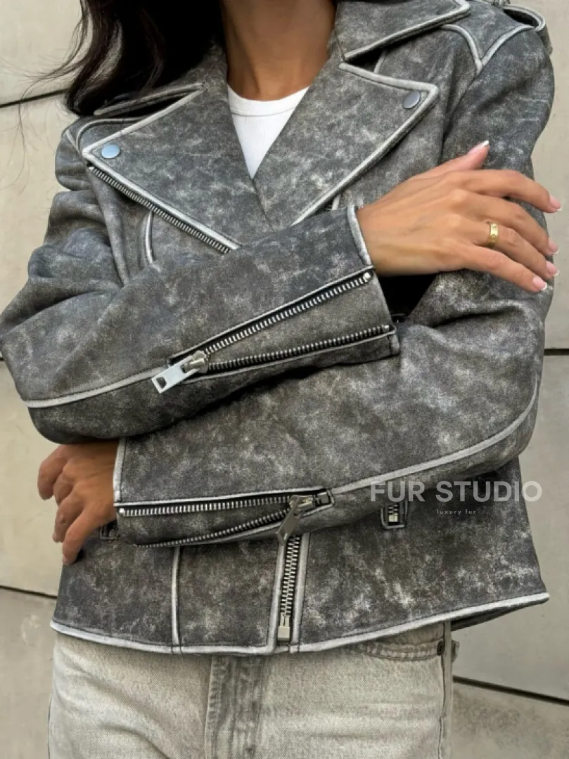 Косуха из натуральной кожи  VINTAGE COLLECTION
