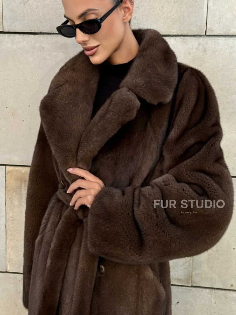 Норковая шуба цельный мех английский воротник KOPENHAGEN FUR