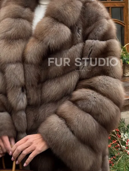 Манто из меха куницы - фото 1