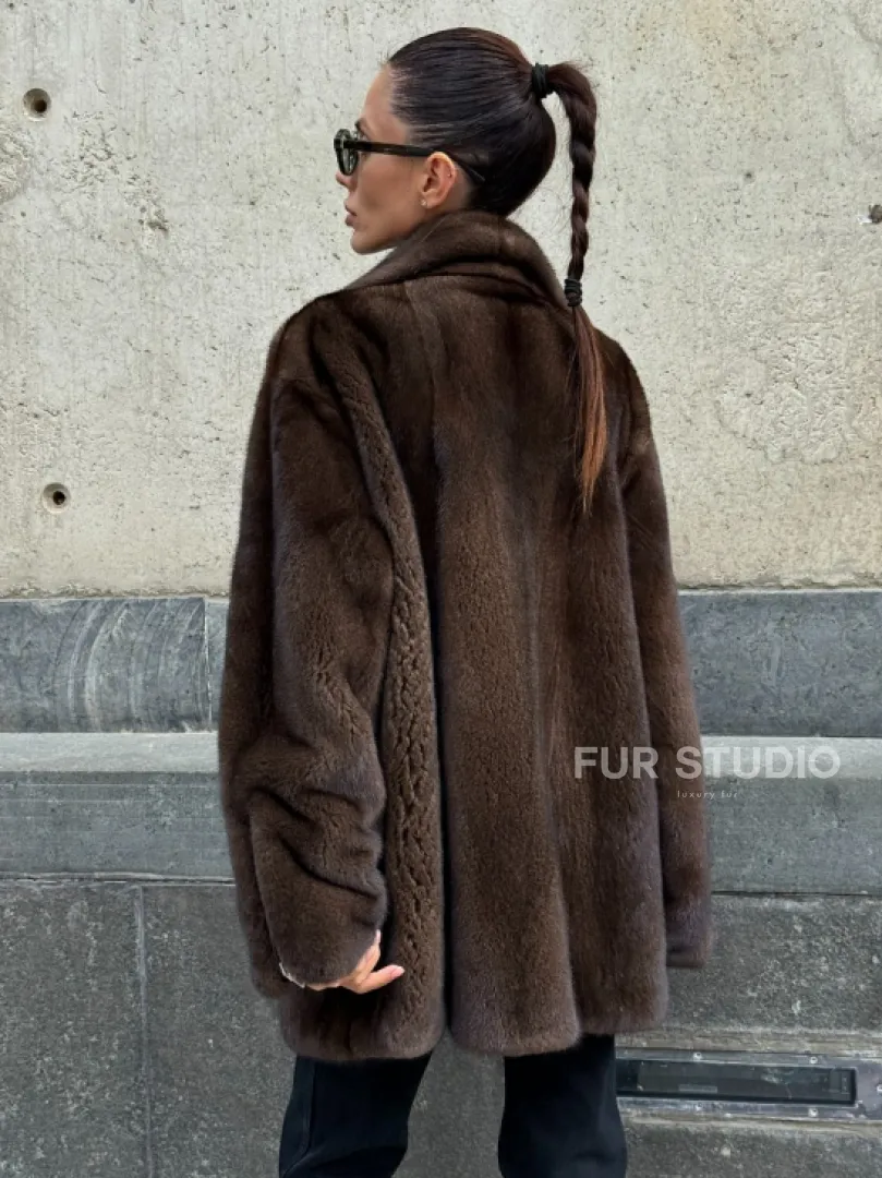 Норковая косуха из элитной скандинавской норки SAGA FURS