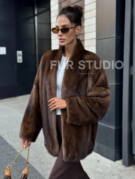 Модная шуба из норки 2025 - фото 6