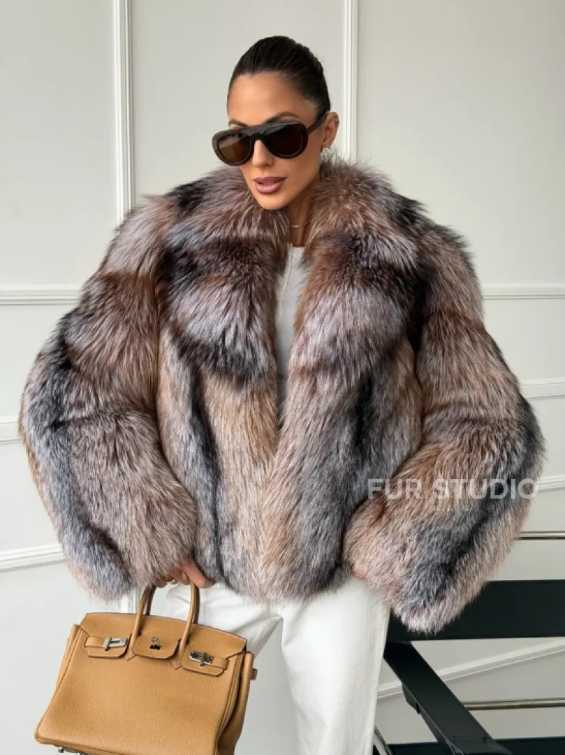 Полушубок из чернобурки