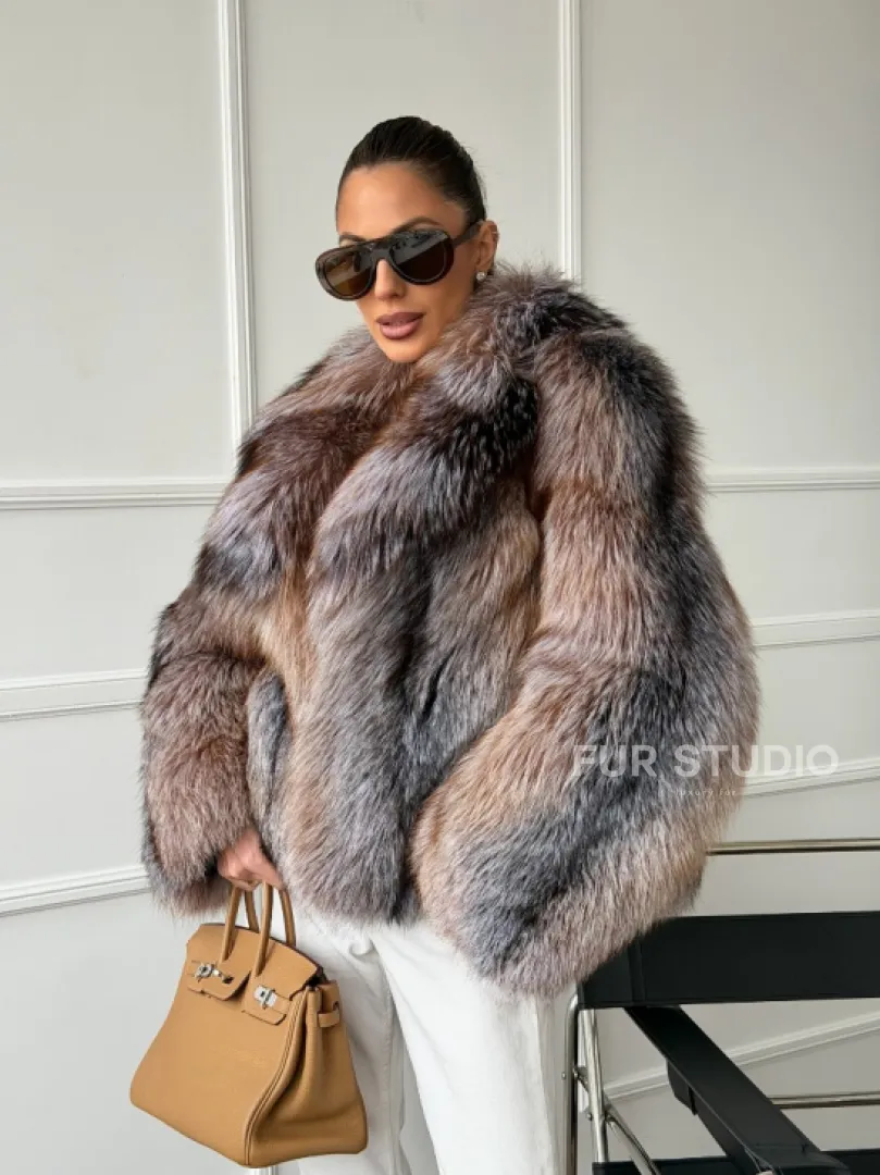 Полушубок из чернобурки