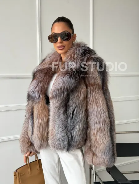 Полушубок из чернобурки - фото 9