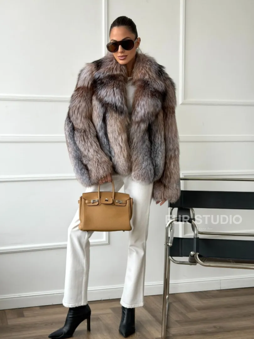 Полушубок из чернобурки