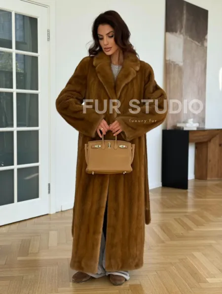 Шуба норковая золотая - фото 10