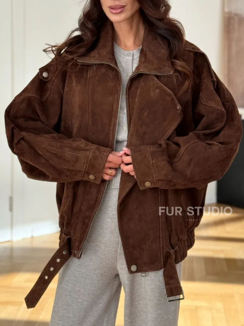 Замшевая куртка женская 2025