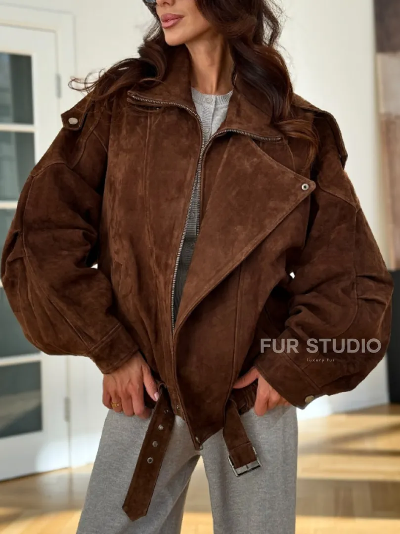 Замшевая куртка женская 2025