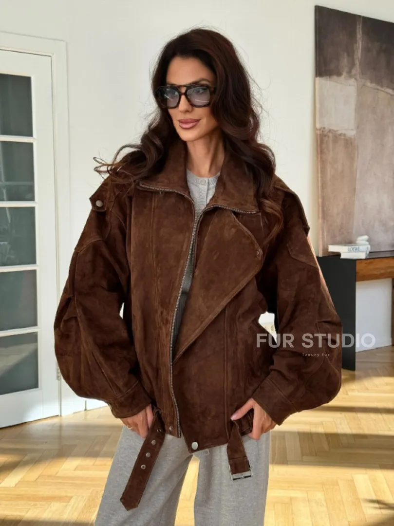 Замшевая куртка женская 2025