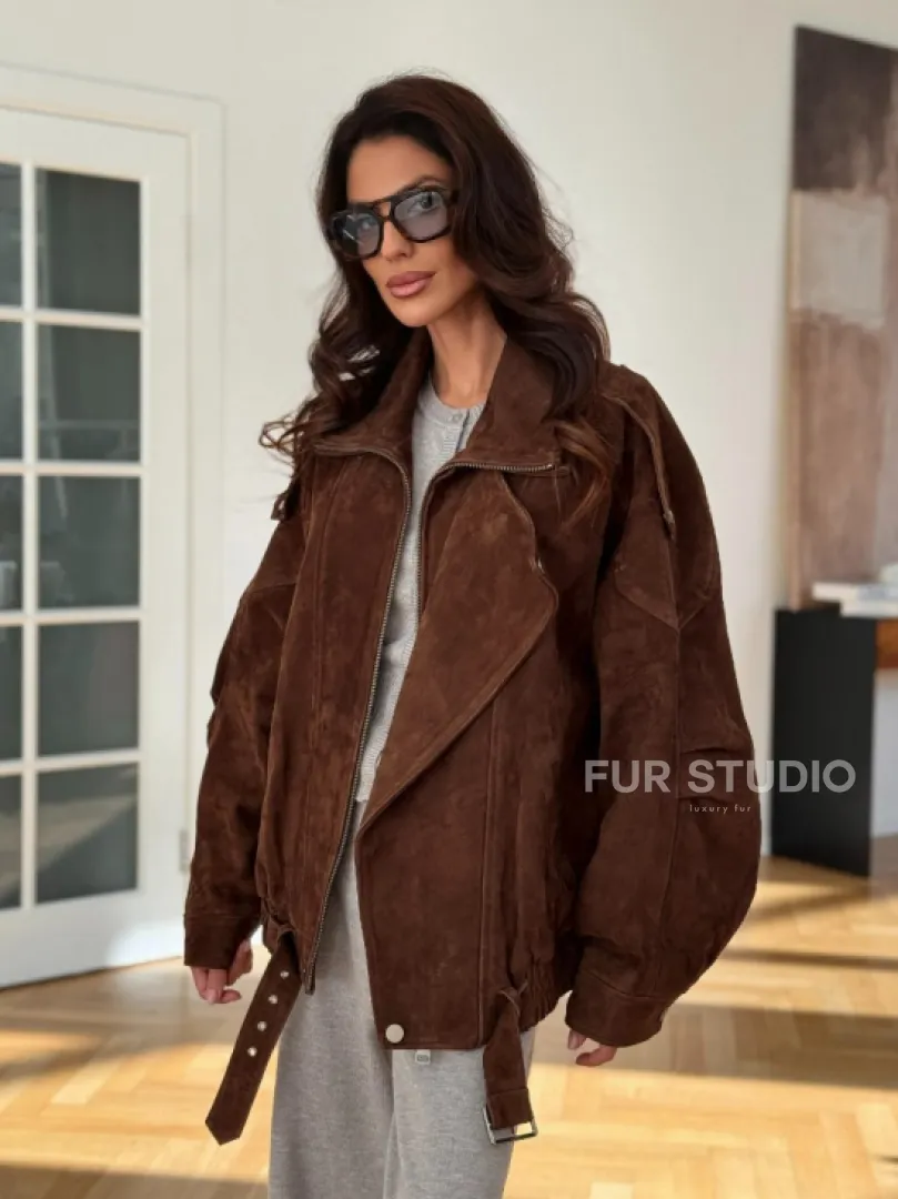 Замшевая куртка женская 2025