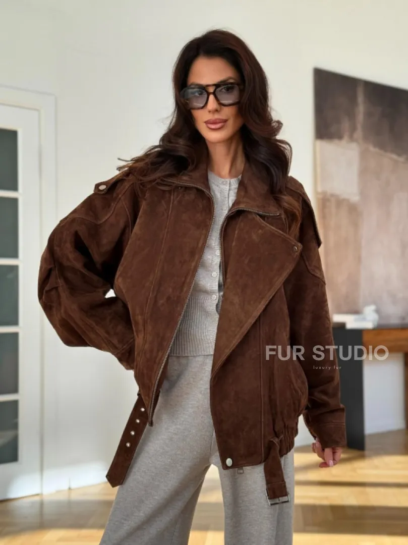 Замшевая куртка женская 2025