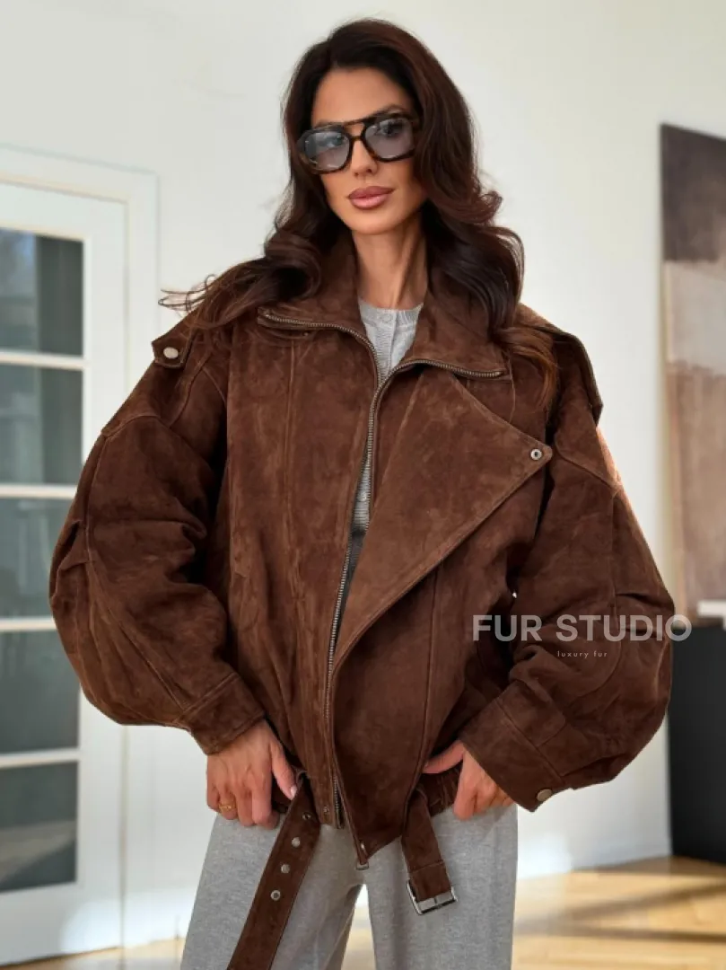 Замшевая куртка женская 2025
