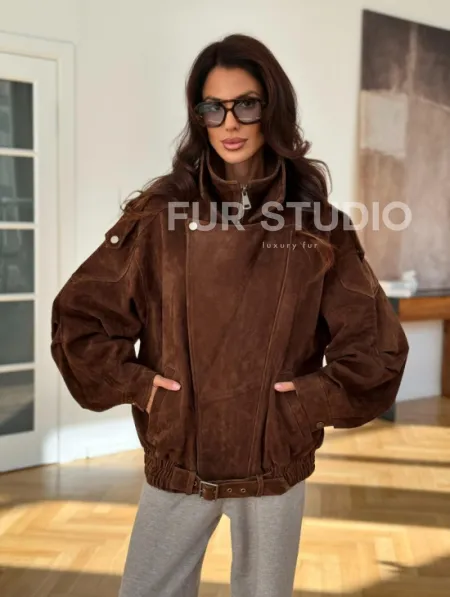 Замшевая куртка женская 2025 - фото 9