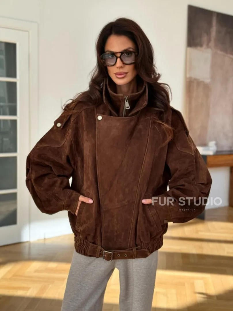 Замшевая куртка женская 2025