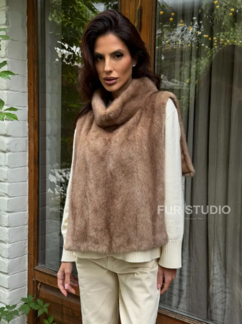 Манишка меховая из норки