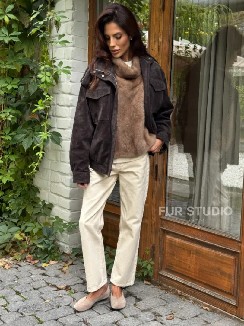 Манишка меховая из норки