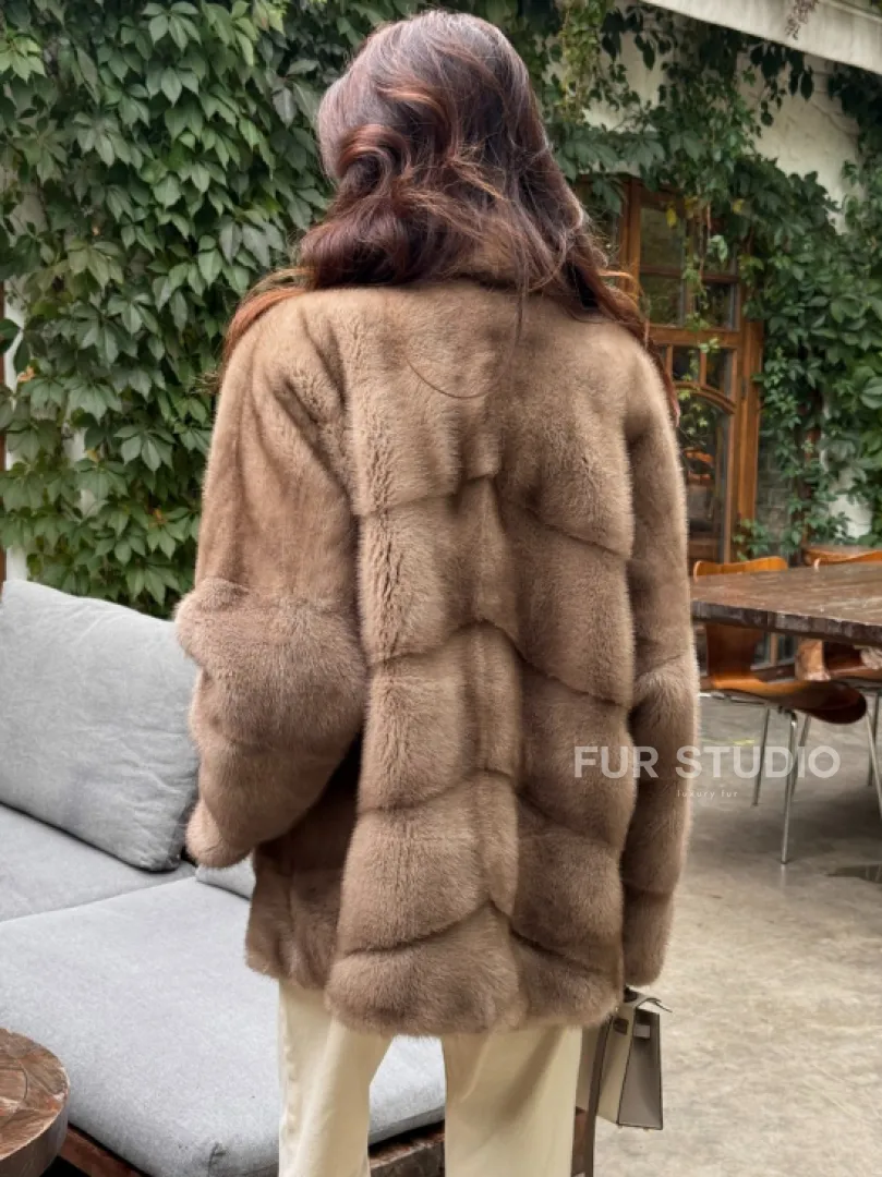 Шуба норковая автоледи - пастель