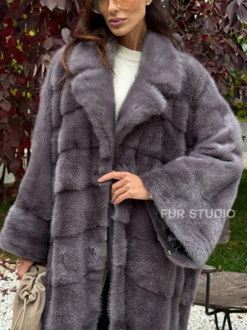 Норковая шуба оверсайз