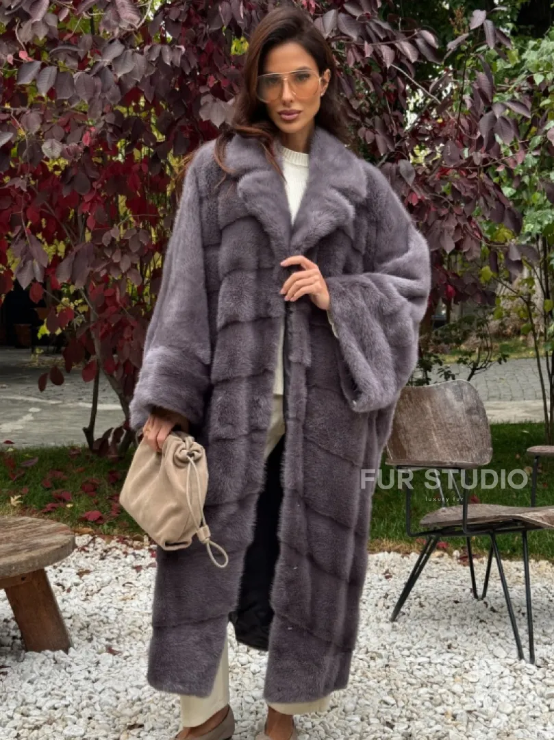 Норковая шуба оверсайз