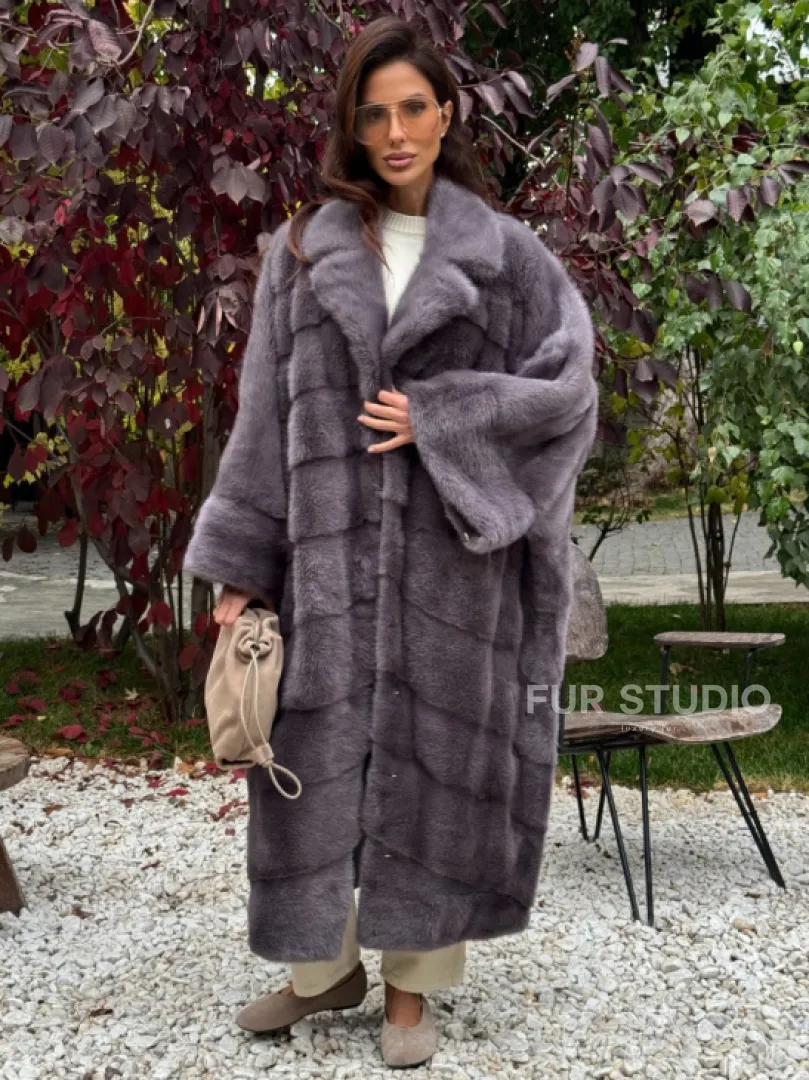 Норковая шуба оверсайз