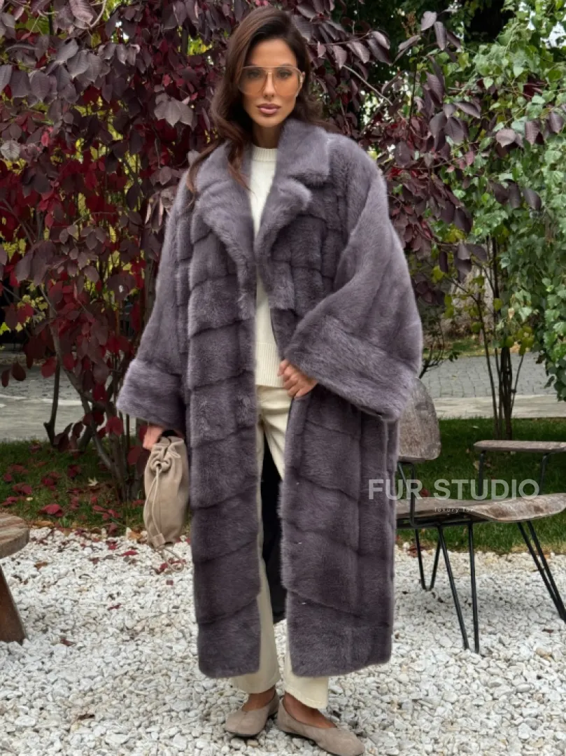 Норковая шуба оверсайз