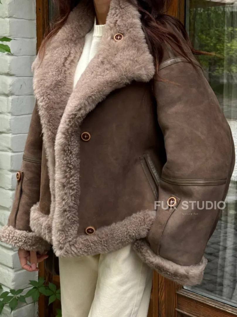 Куртка - дублёнка двухсторонняя