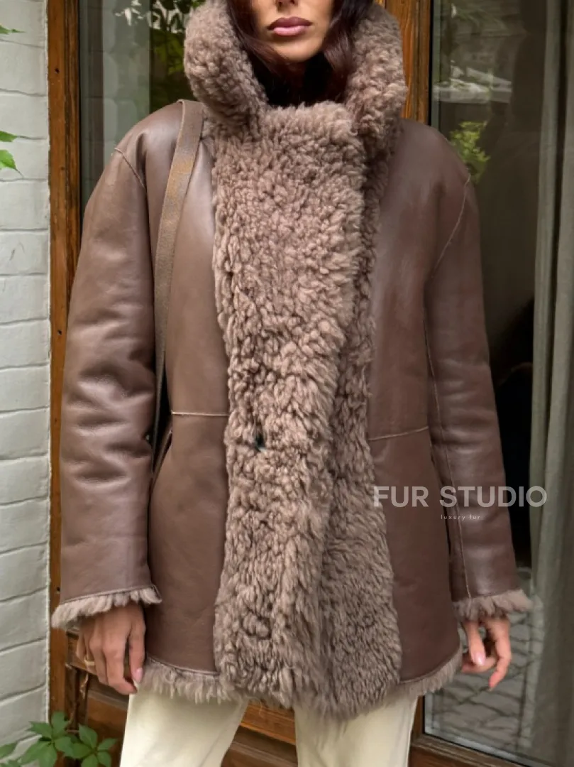 Шуба - дубленка двухсторонняя