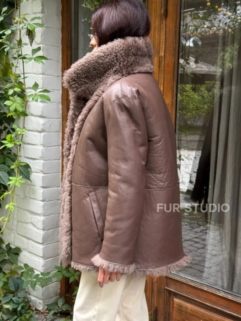 Шуба - дубленка двухсторонняя