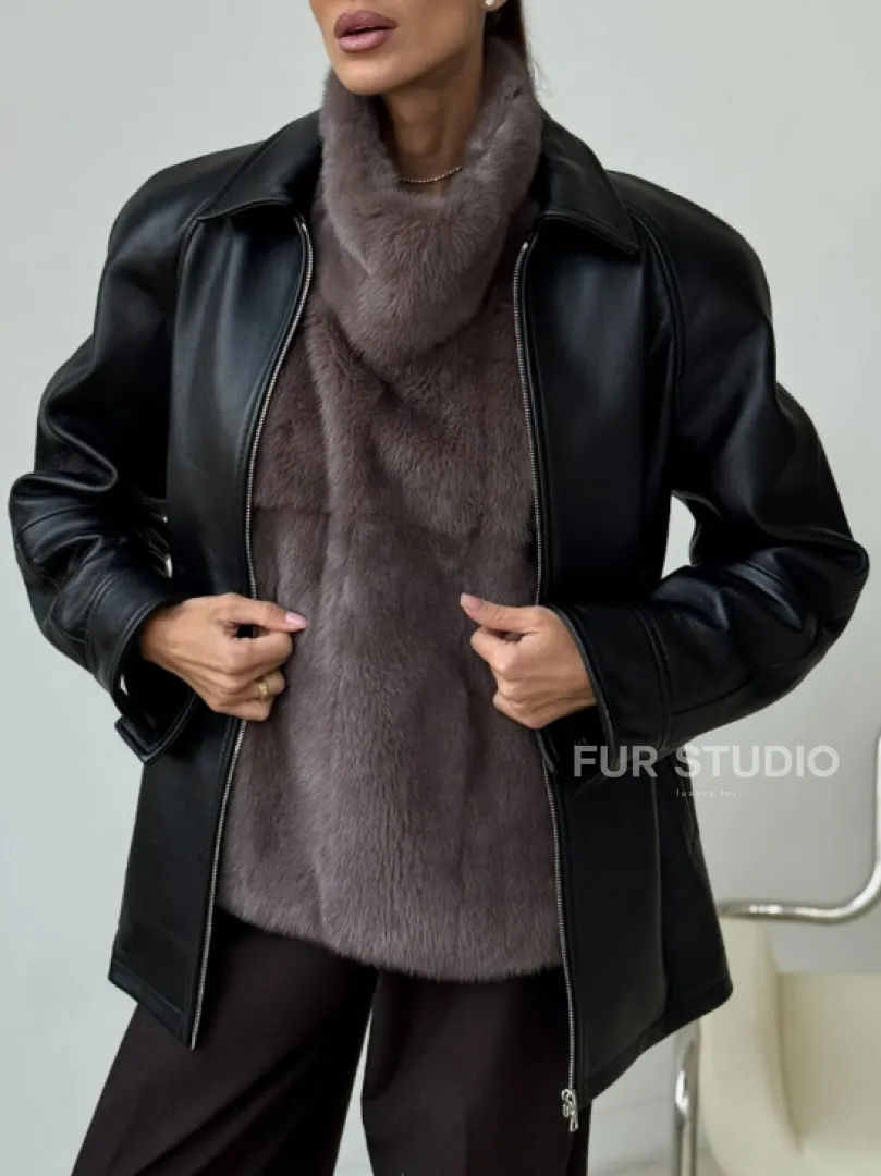 Норковая женская манишка