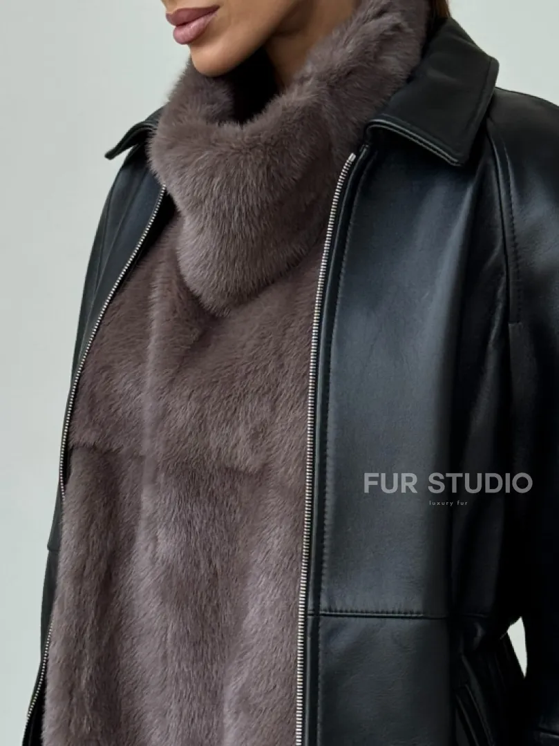 Норковая женская манишка