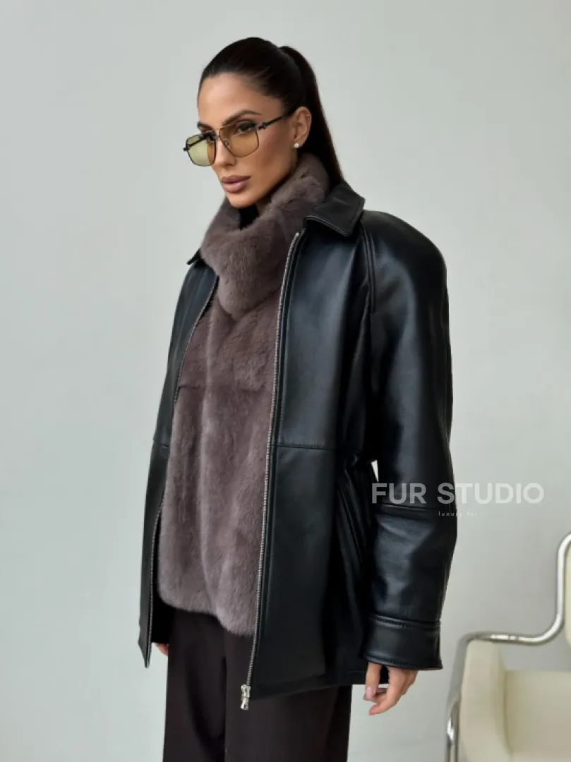 Норковая женская манишка