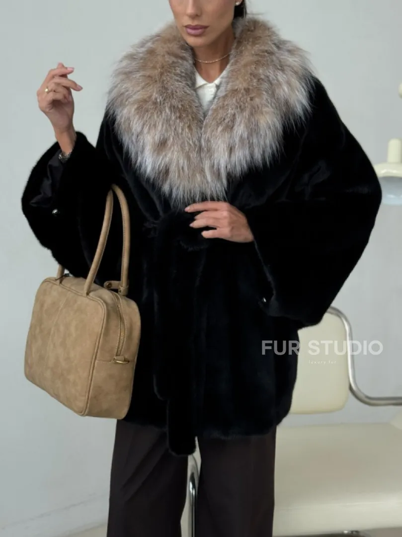Норковая шуба с рысью
