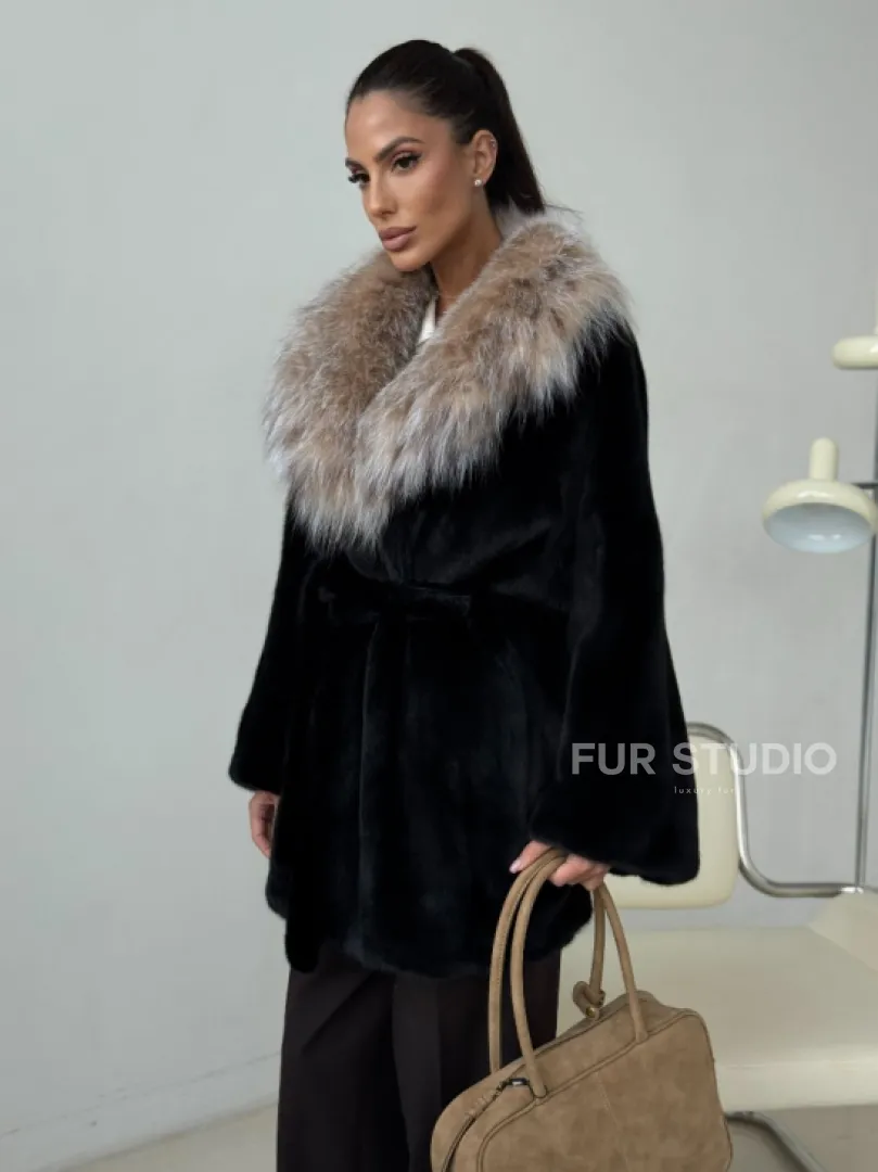 Норковая шуба с рысью