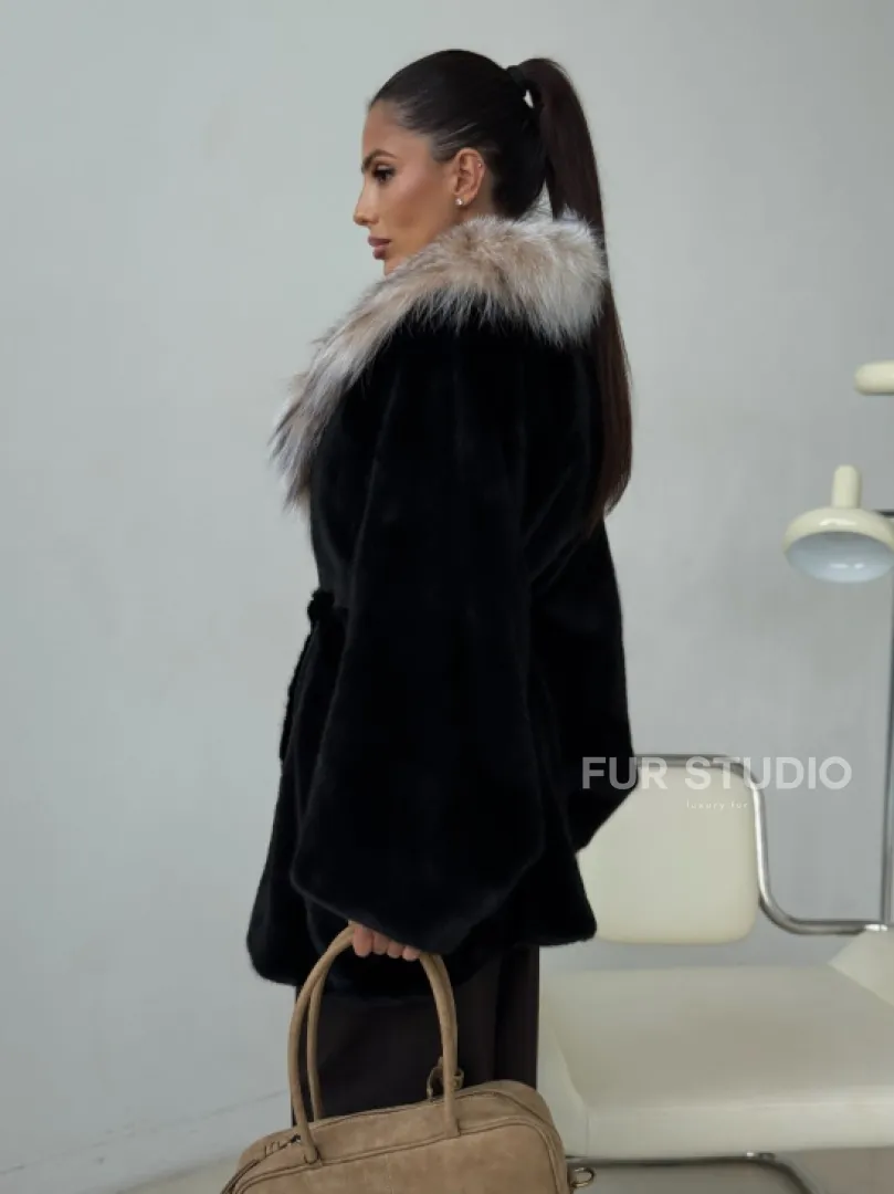 Норковая шуба с рысью
