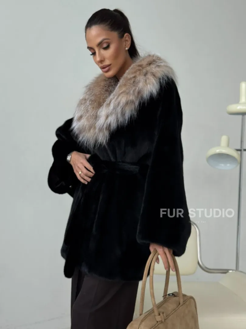 Норковая шуба с рысью