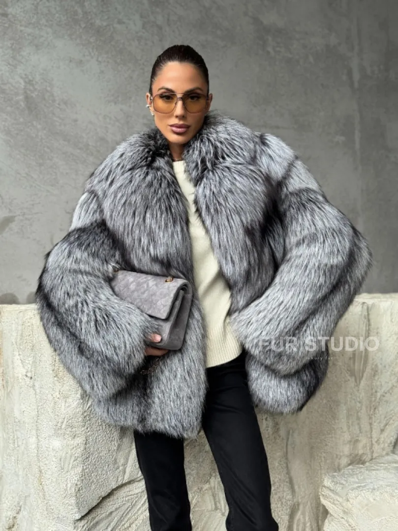 Полушубок из чернобурки