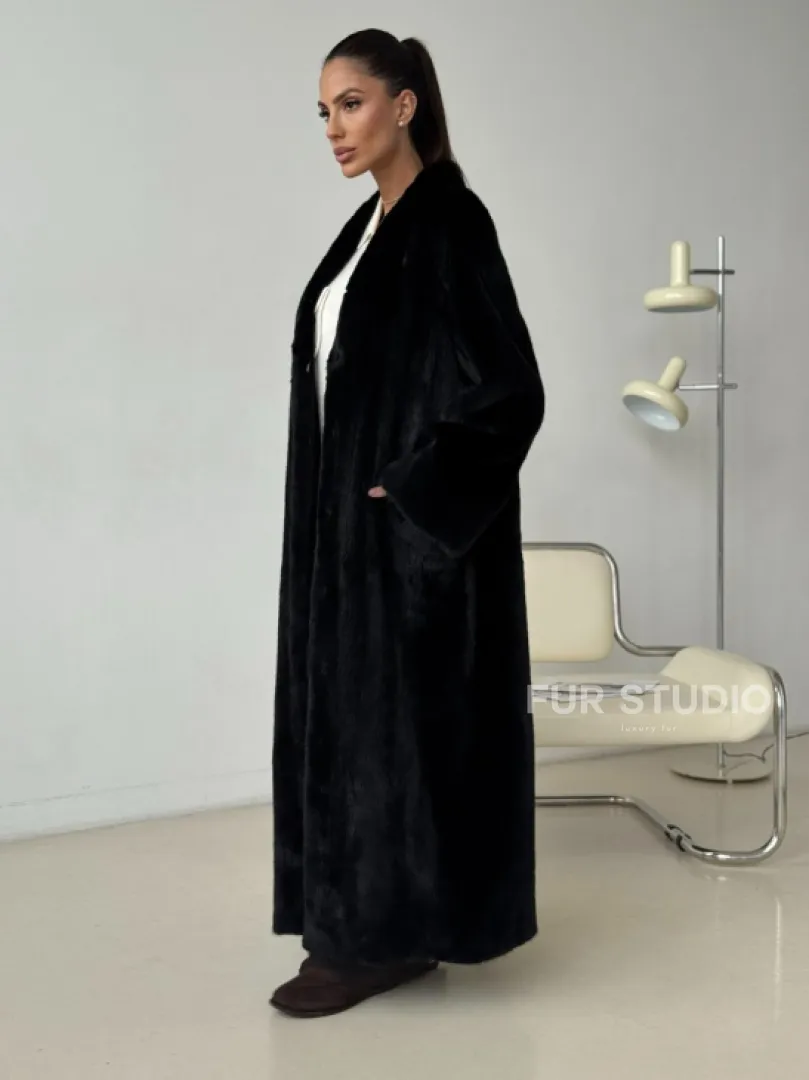 Длинная норковая шуба BLACKGLAMA
