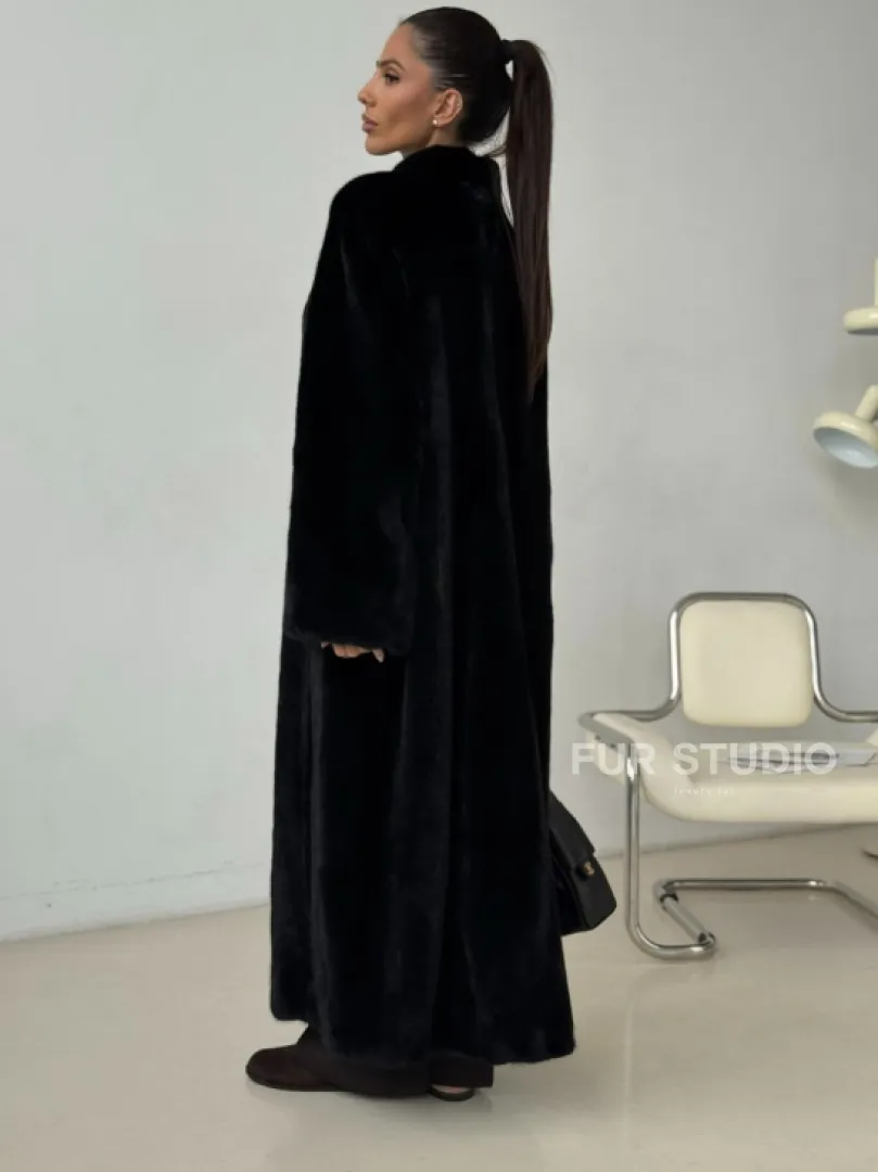 Длинная норковая шуба BLACKGLAMA