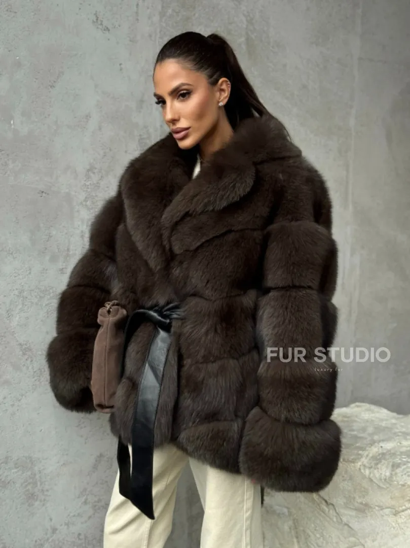 Шуба из песца под соболь