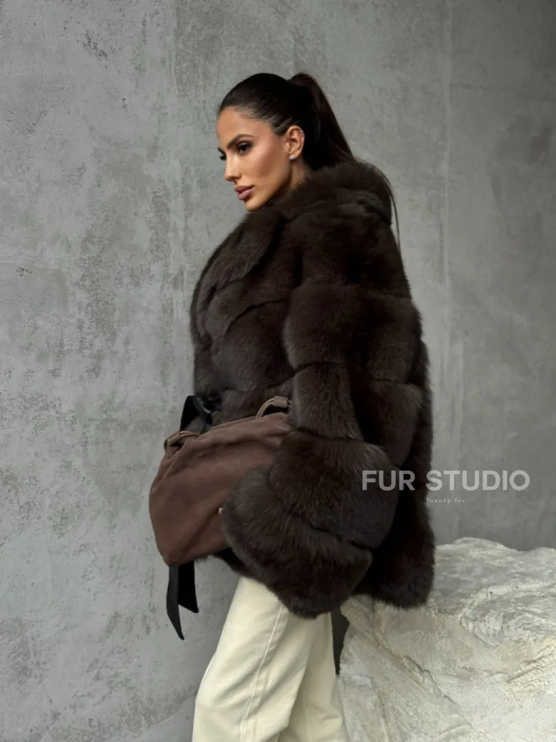 Шуба из песца под соболь