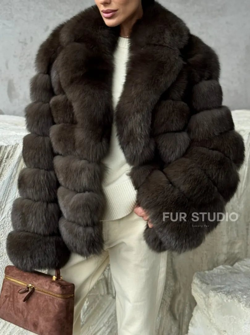 Шуба под соболя - короткая