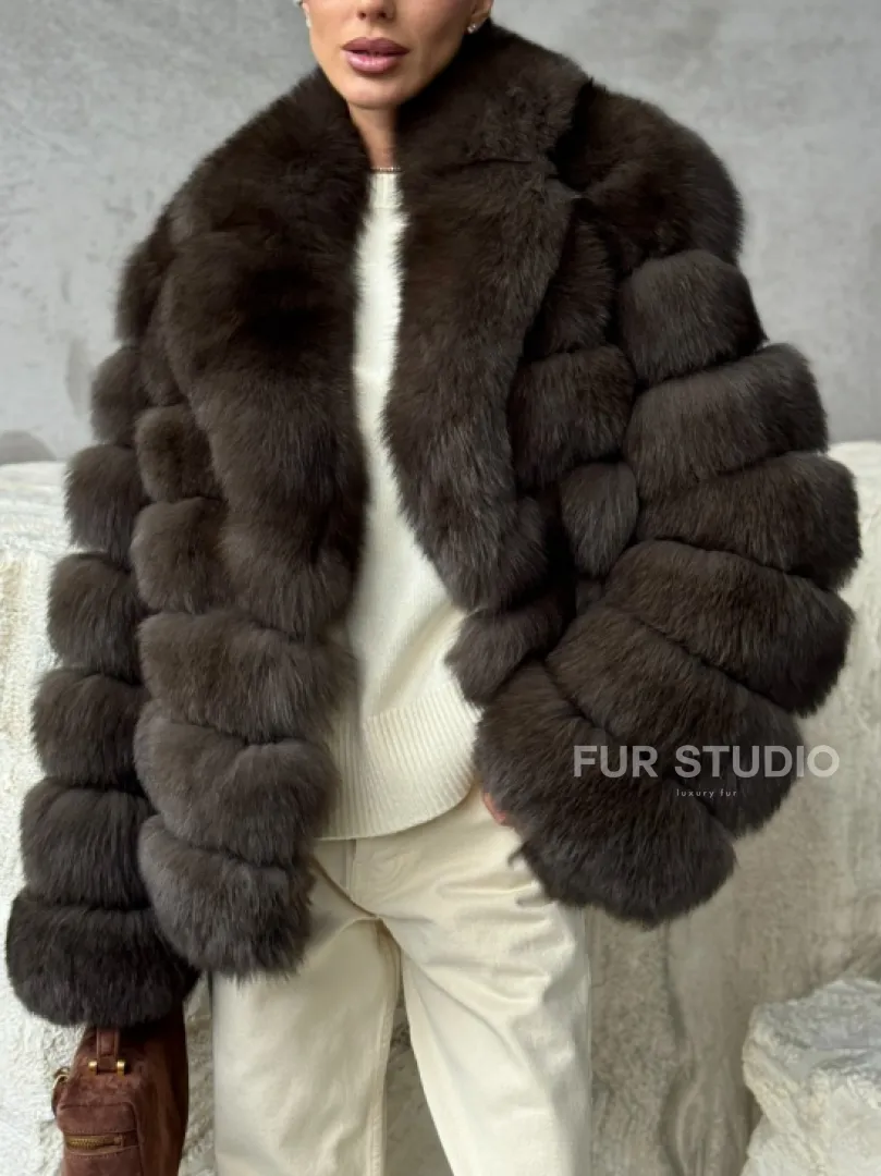 Шуба под соболя - короткая