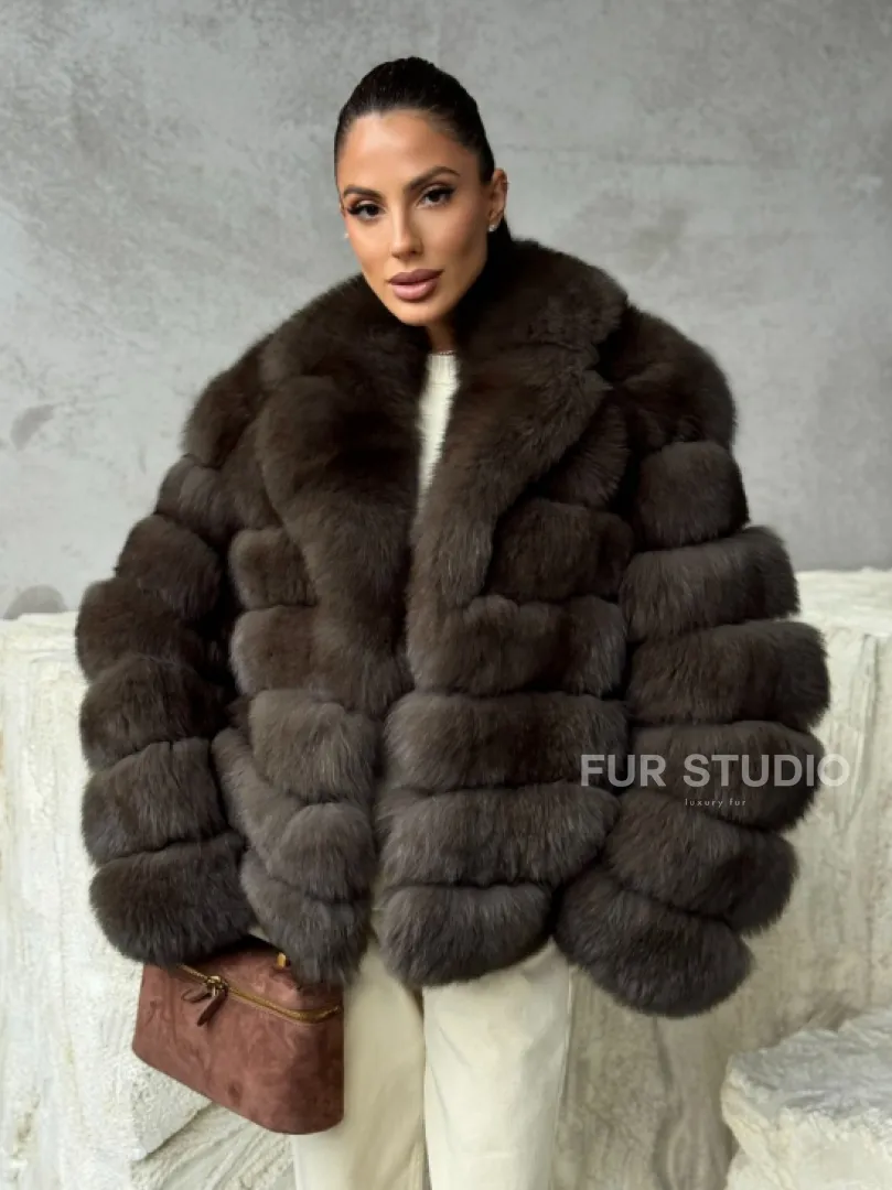 Шуба под соболя - короткая