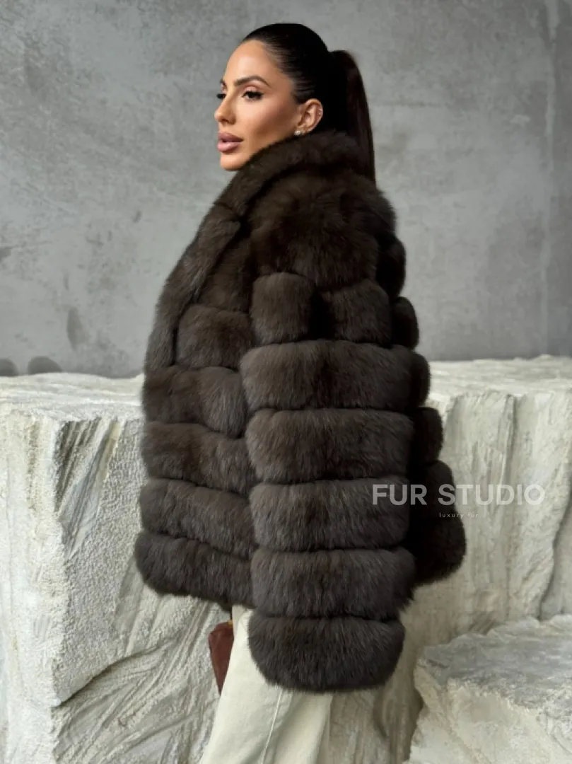 Шуба под соболя - короткая