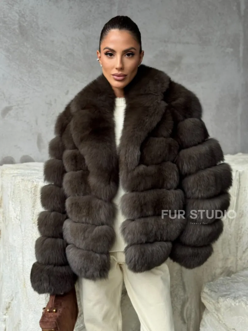 Шуба под соболя - короткая